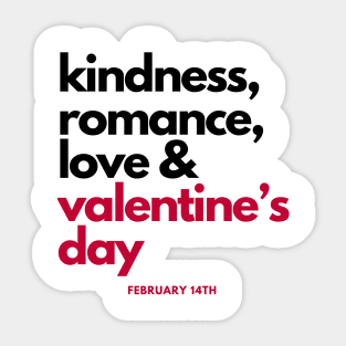 Valentine's Day February 14th Sticker